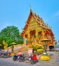 The facade of Wat Mung Muang Temple, Chiang Rai, Thailand