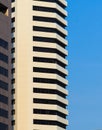 Facade of White Office Building, Blue Sky Background Royalty Free Stock Photo