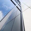 Facade of white office building with blue sky Royalty Free Stock Photo