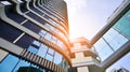 Facade, windows and balconies. Modern apartment building. Royalty Free Stock Photo