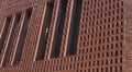 Facade with windows of an unfinished building, closeup building Royalty Free Stock Photo