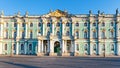 facade of Winter Palace on Dvortsovaya Embankment Royalty Free Stock Photo