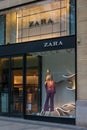 Facade of the Zara store on the avenue des Champs-ElysÃÂ©es, Paris, France
