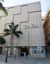 Ceuta, Spain - October 15, 2021: Facade of Zara store in Ceuta, Spain