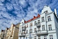 Facades with balconies of historic tenement houses Royalty Free Stock Photo