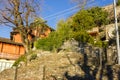 facades and building details of botanical garden at verbania ita Royalty Free Stock Photo