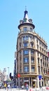 Facades of classic buildings in Barcelona