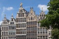 Facades of Guild buildings in the Grote Markt square Royalty Free Stock Photo