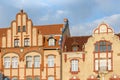 Facades of historic buildings in Lidzbark Warminski