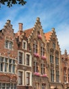 Facades. Jan Van Eyck Square. Bruges. Belgium Royalty Free Stock Photo