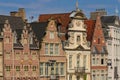 Facades in Korenlei. Ghent. Belgium