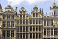 Facades of medieval baroque tenement houses, Grand Place, Brussels, Belgium