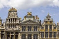 Facades of medieval baroque tenement houses, Grand Place, Brussels, Belgium