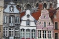 Facades of medieval houses in Mechelen Royalty Free Stock Photo