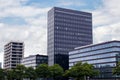 Facades of modern buildings in the city of Hamburg Germany. Royalty Free Stock Photo