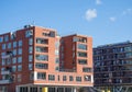 Facades of modern buildings in the city of Hamburg Germany. Royalty Free Stock Photo