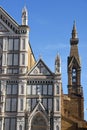 Facades of the monumental buildings of the city of Florence Royalty Free Stock Photo