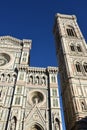 Facades of the monumental buildings of the city of Florence Royalty Free Stock Photo