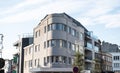 Facades of old and new houses in Koksijde, Belgium - in Art Deco style