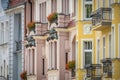 Facades of old tenement houses in Bydgoszcz Royalty Free Stock Photo