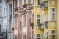 Facades of old tenement houses in Bydgoszcz Royalty Free Stock Photo