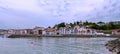 Facades in the port of Ciboure in France