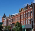 Facades of preserved 19th century commercial buildings