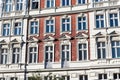 Facades of some old renovated houses in Berlin