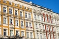 Facades of some renovated old apartment buildings Royalty Free Stock Photo