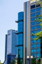 Facades of three hotels: Mercury, Marins Park Hotel, Hayatt, Regency