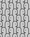 Face abstract pattern seamless. head nonobjective background. Vector texture