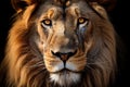 Face africa big lion cat fur nature portrait carnivore dark close animal king predator