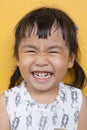 face of asian 4s year old laughing show good healthy tooth ,happy emotion Royalty Free Stock Photo