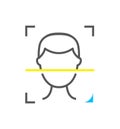 Face authorization colorful icon