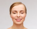 Face of beautiful woman with closed eyes Royalty Free Stock Photo