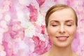 Face of beautiful woman with closed eyes Royalty Free Stock Photo