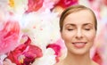 Face of beautiful woman with closed eyes Royalty Free Stock Photo