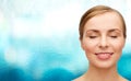 Face of beautiful woman with closed eyes Royalty Free Stock Photo