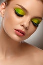 Face Beauty. Fashion Woman With Makeup Portrait. High Quality Image. Royalty Free Stock Photo