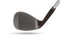 Face of Black Golf Club Wedge Iron On White