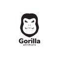 Face black gorilla modern logo design vector graphic symbol icon sign illustration creative idea