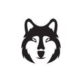 Face black siberian husky logo design vector graphic symbol icon sign illustration creative idea