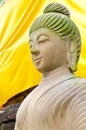 Face of brown buddha statue
