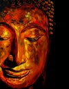 Face of buddha abstract background