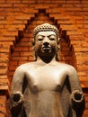 The face of a buddha.Head shot of buddha statue, Bangkok, Thailand. 8th May.2022