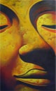 Face of buddha illustration painting meditation