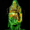 Face of Buddha illustration painting meditation