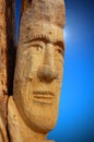 Face Carved on Tree Trunk Royalty Free Stock Photo