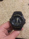 Face of a Casio mens g shock watch