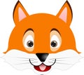 Cheerful fox face. vector graphics Royalty Free Stock Photo